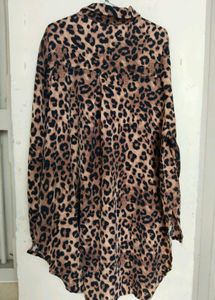 Leopard Print Tunic Top imported quality