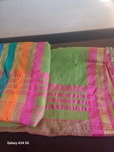 Cotton Saree With Stylish  Blouse.