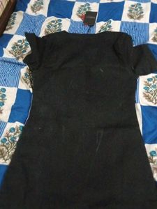 Black Dress with Rainbow Stripes