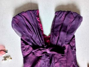 Wine Bow Gown