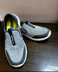 Power Women grey mesh walking sports slip-on shoes