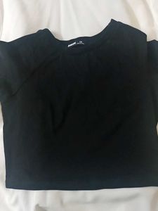 Bonkers Corner Black Crop Top