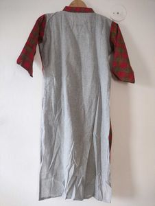 3/4th Sleeves Kurta For Women, Grey