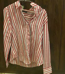 Striped Button-Down Top