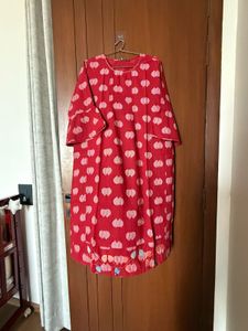 Loose Fit Shift Dress Red