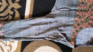 Embroidered Grey Kurta