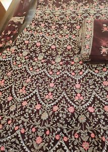 Beautiful bridal Gown With Zari Work