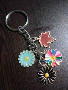 Floral Charm Keychain