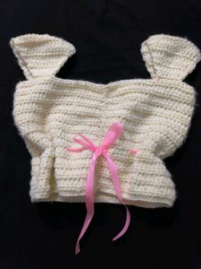Crochet Crop Top with Ribbon