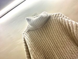 Turtle Neck Ribbed Jumper Sweater Dress