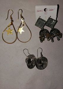 3 pairs of beautiful earring