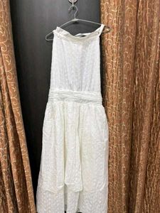 Urbanic Backless White Tiered Dress | 38