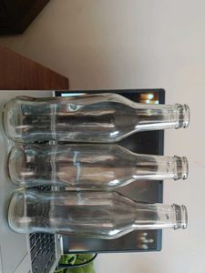 Vintage Glass Bottles (Set of 3)