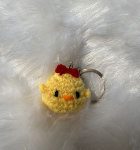 Tiny Chicken Crochet Keychain🐥