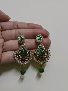 Dasara Special stone earrings with drop