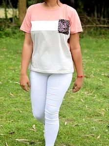 Colour Block Peack T-shirt