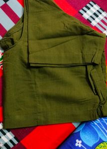 Bottle Green Colour Cotton Saree