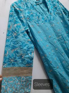 Pure Cotton Embroided Top + Dupatta