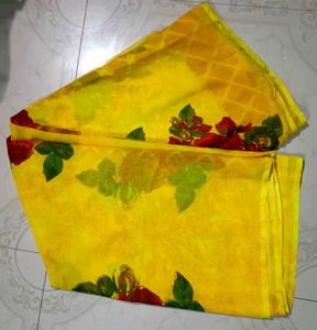 Yellow Floral Saree