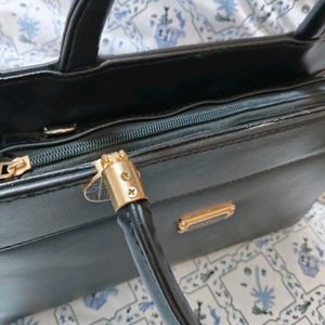 Solid Black Handbag