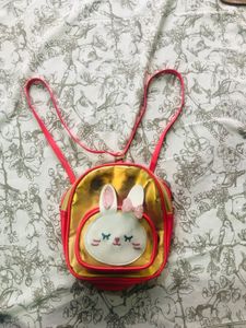 Pink Bunny Backpack Glitter