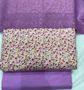 Pure Cotton With Chikan Bottom And Dupatta🎊🎊🎉