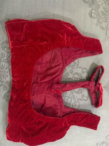 Red Velvet Blouse