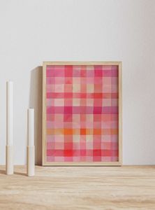 Pink Strip Framed Art