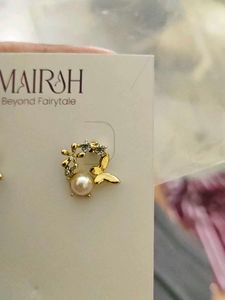 Mairah Butterfly Pearl Earrings