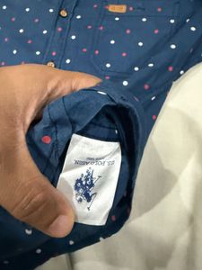 US Polo Assn Polka Dot Party Wear Shirt