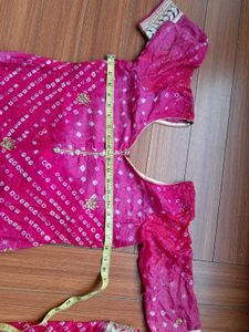 52) Pink Ethnic Bandhani GotaPatti Kurta Set