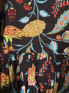Sangria Floral Print Peplum Top