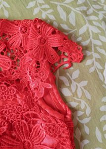 Red Lace Cheongsam Dress