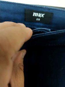 Women&#39;s Navy Blue Skinny Cotton Jeans