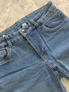 Distressed Hem Denim Jeans