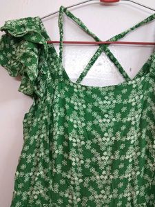 Green Floral Maxi Dress