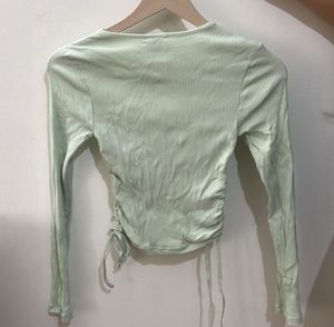 Mint Green Ribbed Top