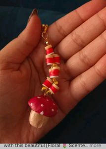 Mushroom Charm Keychain