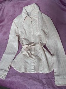 Striped Tie-Waist Top