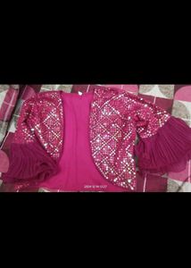 Frill gown with Tikki work koti