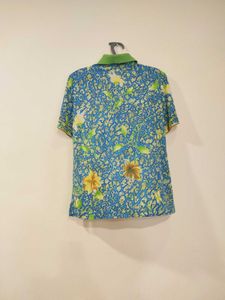 Lovely Blue Green Tshirt With Stones