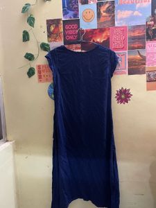 Navy Blue A-Line Dress