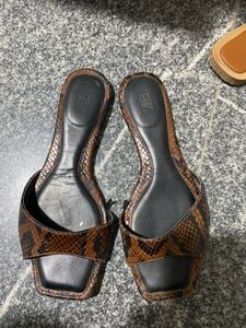 Zara Animal Print Slides