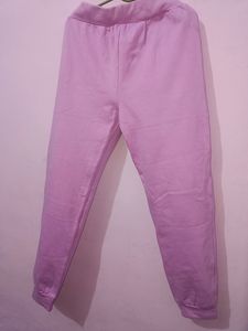 Women Lavender Mid Rise Joggers Stretchable