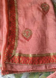 saree with Cute Gingham Dress