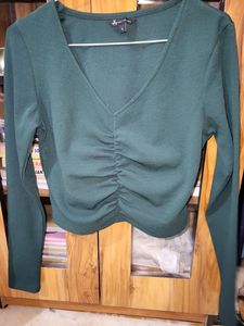 Sexy Dark Green Crop Top
