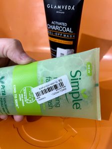 Simple Face Wash and Glamveda mask