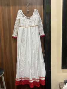 White Anarkali Kurti