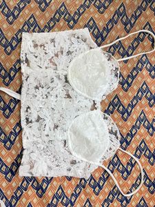 Newme White Lace Corset Top