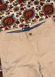 Khaki Straight Leg Chinos